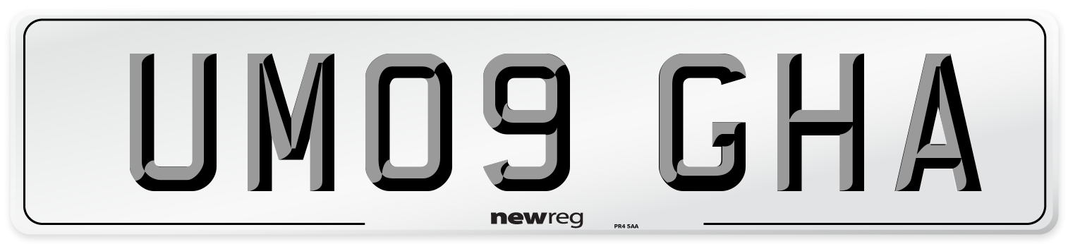 UM09 GHA Number Plate from New Reg